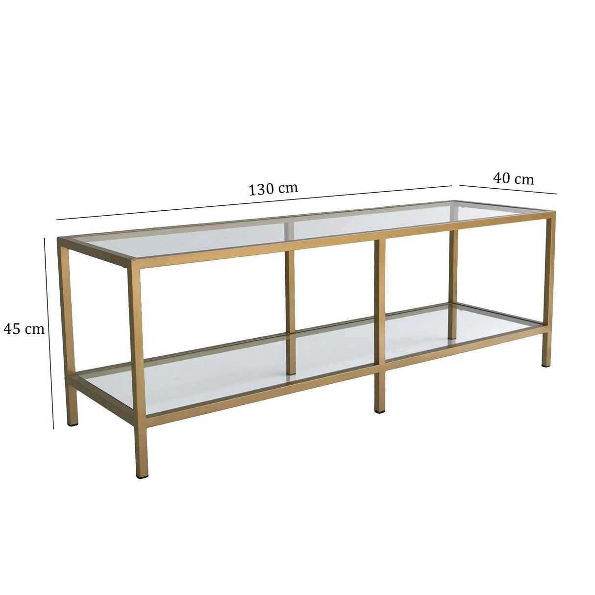 Comoda TV Basic Gold TV501, Aur, 40x45x130 cm