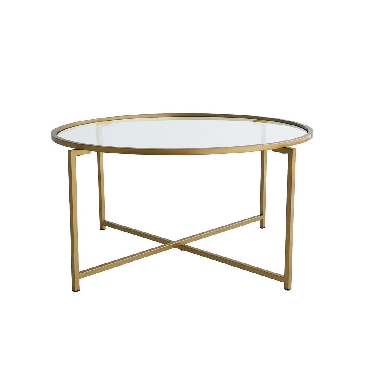 Masuta de cafea Gold Sun S404, Aur, 83x40x83 cm