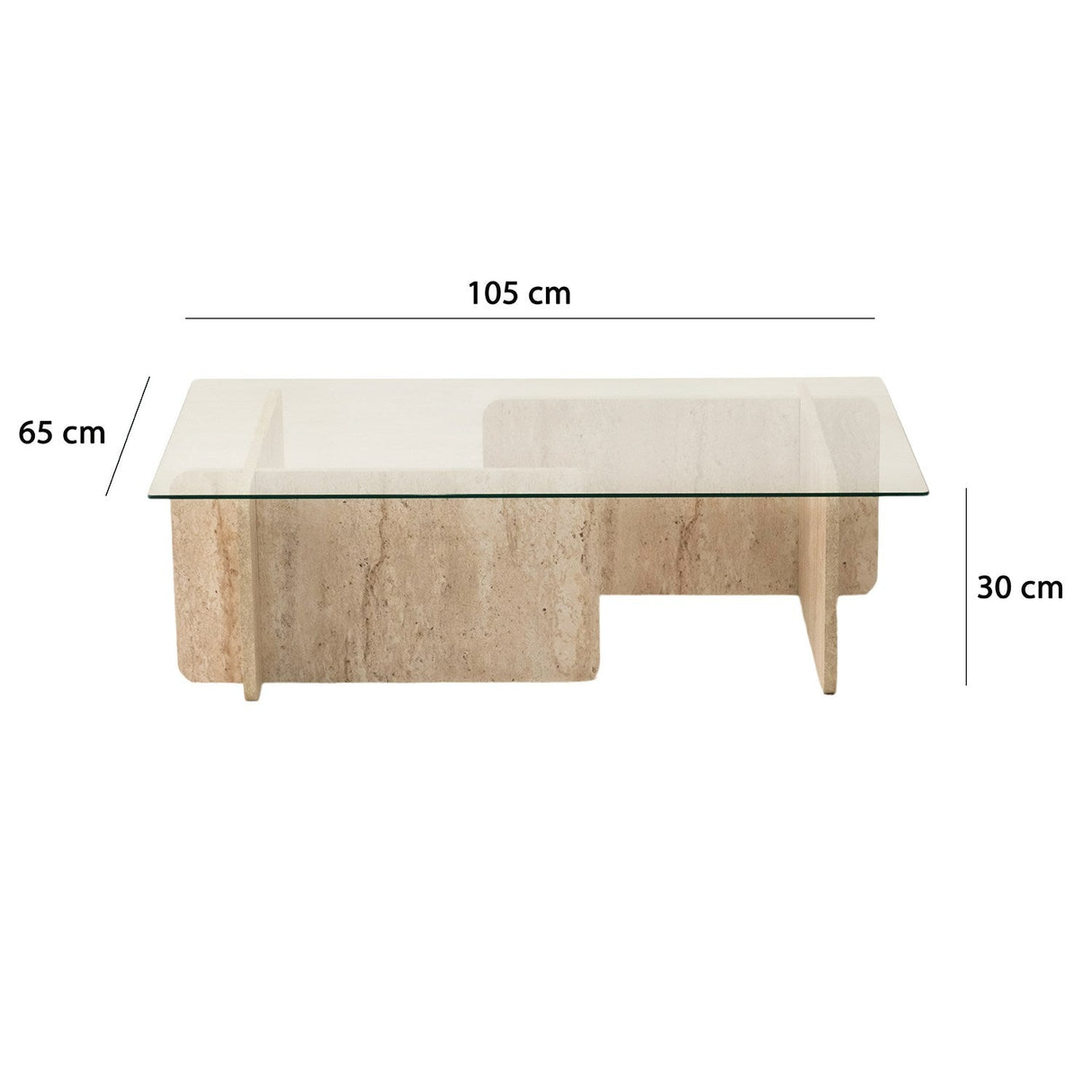 Măsuță de cafea Escape, Diverse culori, Diverse dimensiuni - Travertin - 105x65x30 cm | SKU: 552NOS2503 | Măsuță de cafea Escape, varianta Travertin - 105x65x30 cm, produs pentru amenajarea locuinței, disponibil online în România la CasaMob
