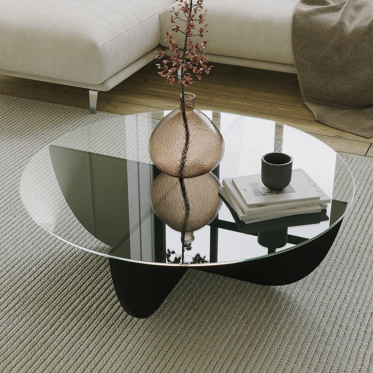 Măsuță de cafea Lily, Diverse culori, Diverse configurații, Diverse dimensiuni - Negru - 90x90x30 cm - Standard | SKU: 552NOS2472 | Măsuță de cafea Lily, varianta Negru - 90x90x30 cm - Standard, produs pentru amenajarea locuinței, disponibil online în România la CasaMob