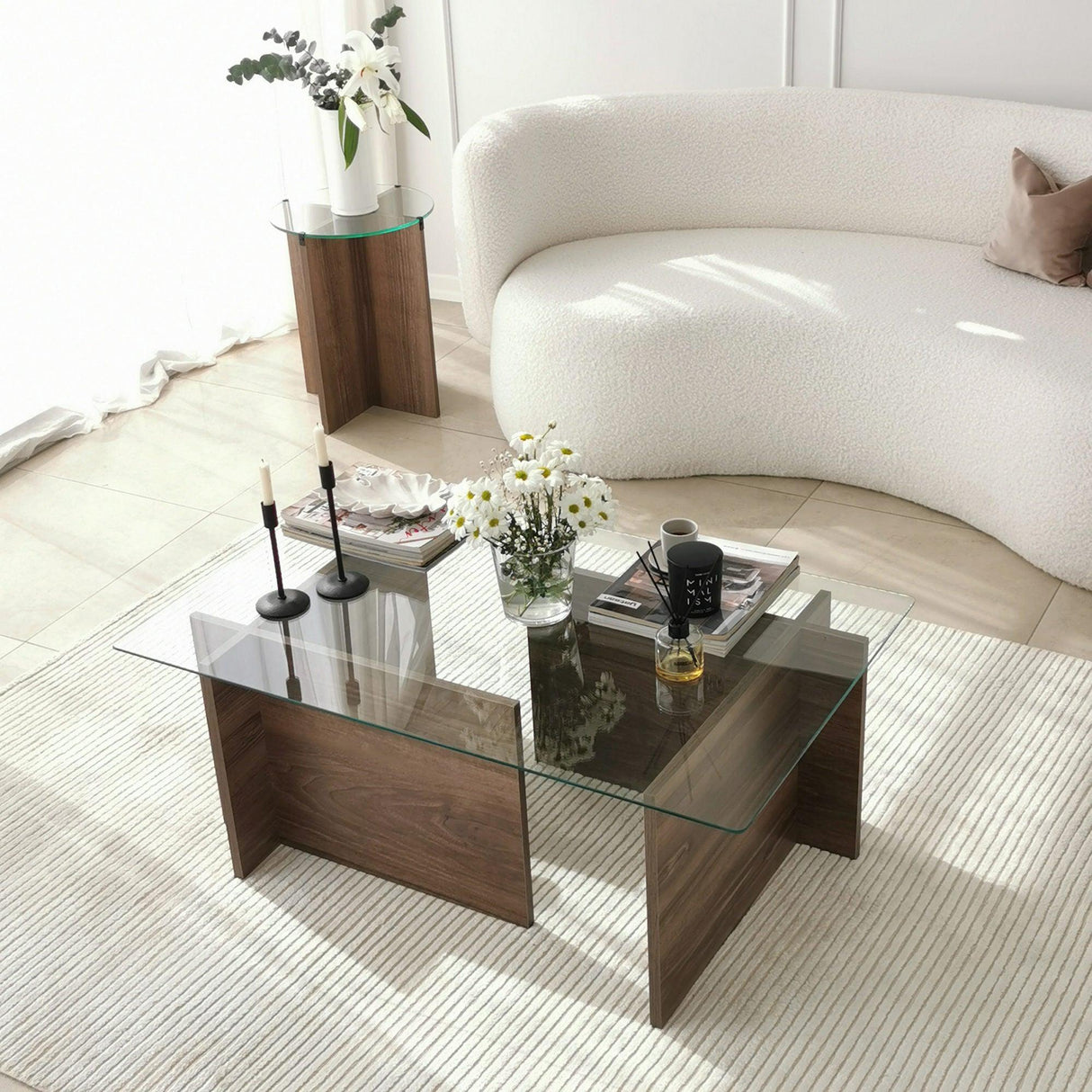 Măsuță de cafea New Escape, Diverse culori, 105x65x40 cm - Nuc | SKU: 552NOS2244 | Măsuță de cafea New Escape, 105x65x40 cm, varianta Nuc, produs pentru amenajarea locuinței, disponibil online în România la CasaMob