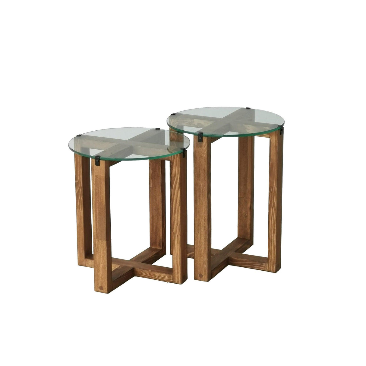 Măsuță de cafea Amalfi, Diverse culori, Diverse configurații, Diverse dimensiuni - Nuc - Ø40x45 cm - 2 bucăți | SKU: 552NOS2248 | Măsuță de cafea Amalfi, varianta Nuc - Ø40x45 cm - 2 bucăți, produs pentru amenajarea locuinței, disponibil online în România la CasaMob
