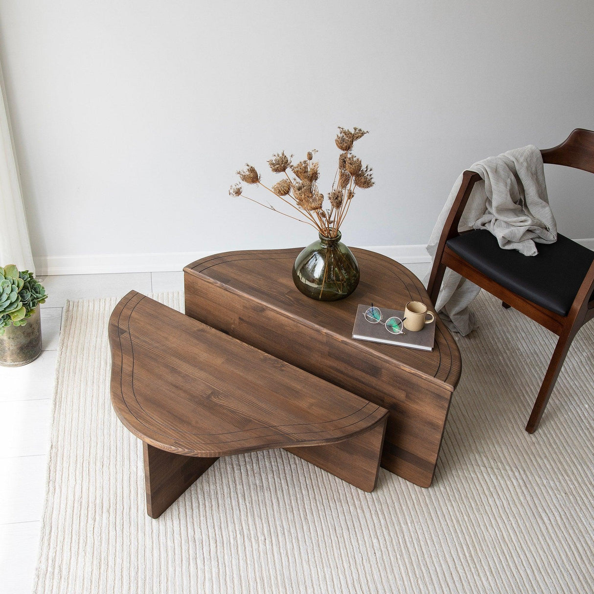 Masuta de cafea Reis Coffee Table, Gri, 90 x 40 x 45 cm - Nuc, SKU 552NOS2252