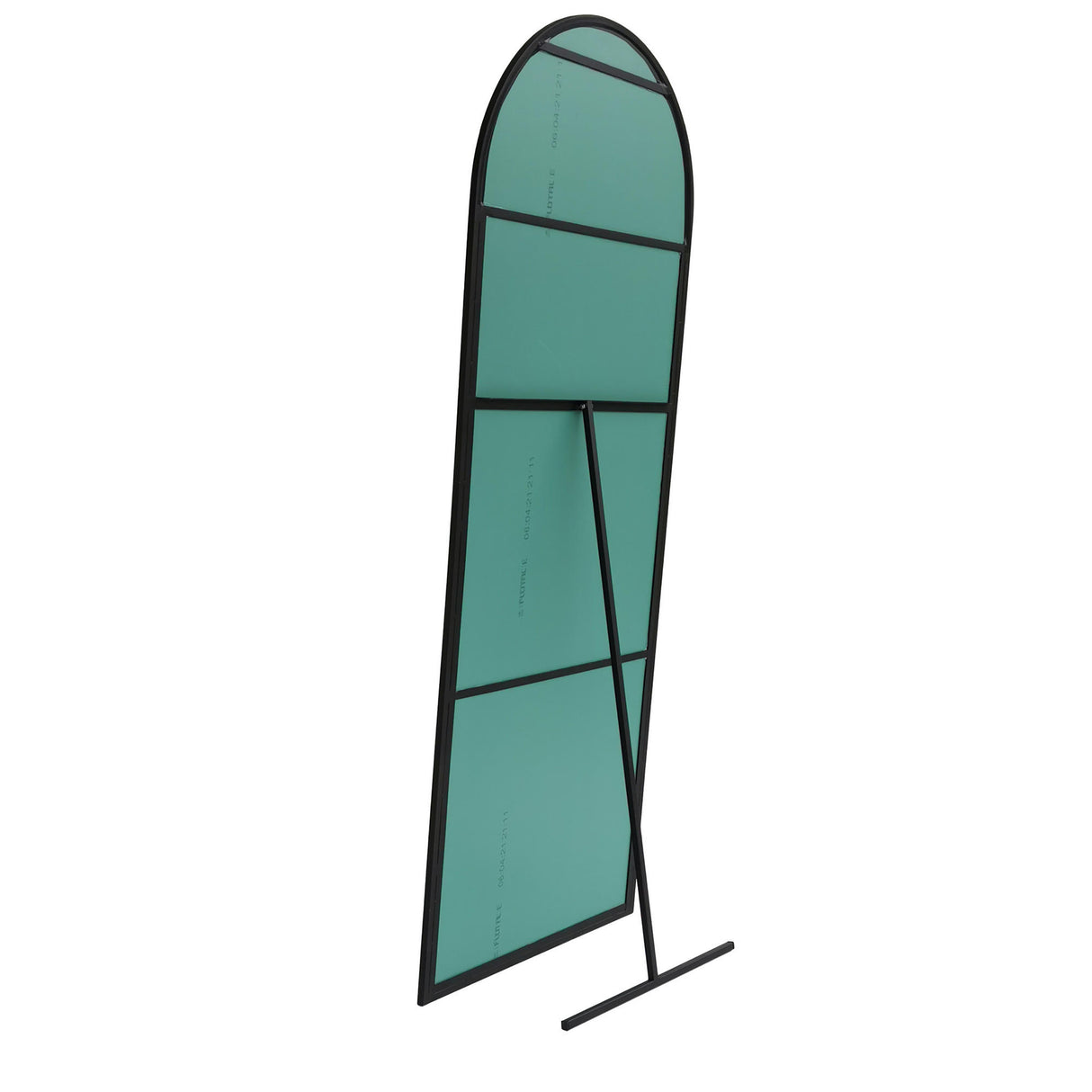 Oglindă mare Portal, Negru mat, 65x2x180 cm