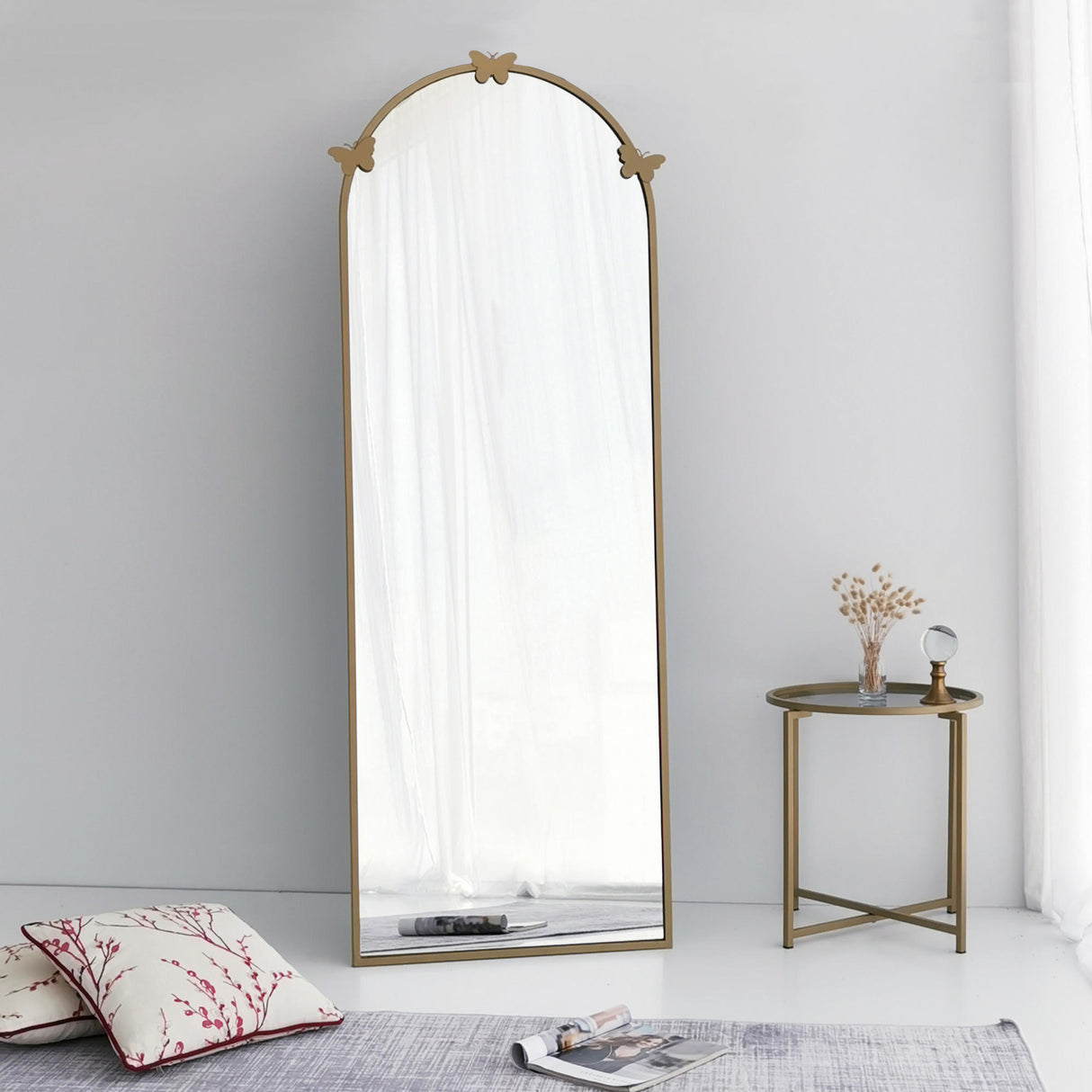Oglindă mare Portal A903, Auriu mat, 65x2x180 cm