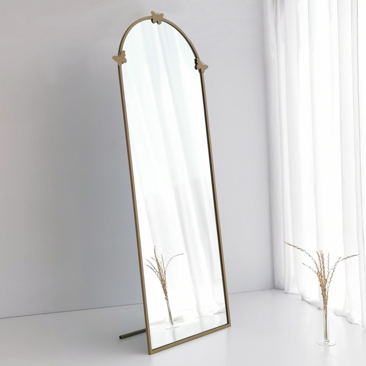 Oglindă mare Portal A903, Auriu mat, 65x2x180 cm