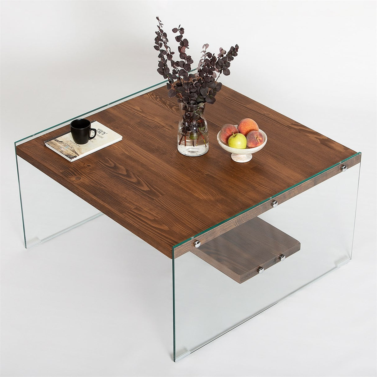 Măsuță de cafea Aqua - Chestnut, Natur, 75x75x40 cm