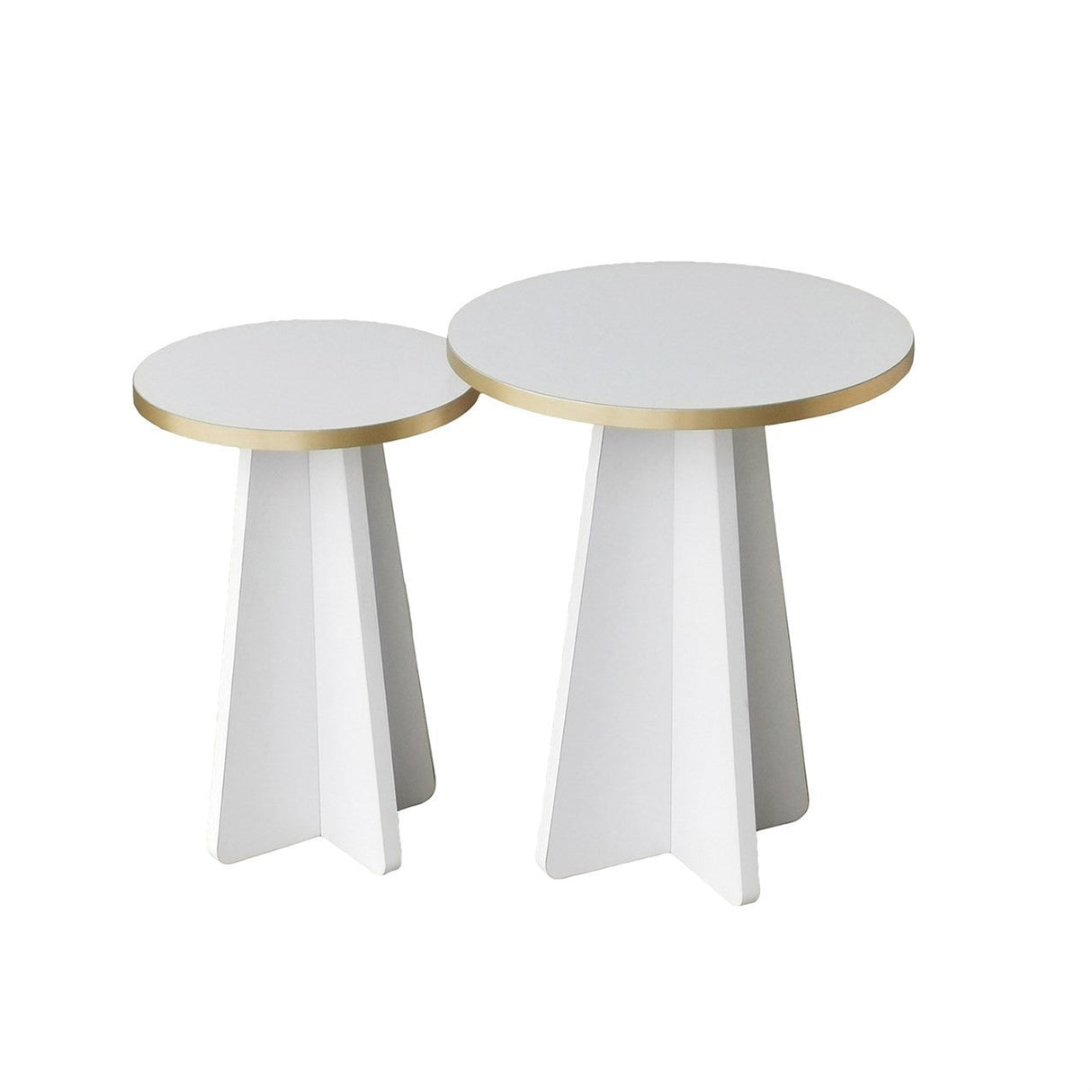 Măsuță de cafea Mushroom 2, Diverse culori, 40x40x50 cm - Auriu - Alb | SKU: 552NOS2376 | Măsuță de cafea Mushroom 2, 40x40x50 cm, varianta Auriu - Alb, produs pentru amenajarea locuinței, disponibil online în România la CasaMob