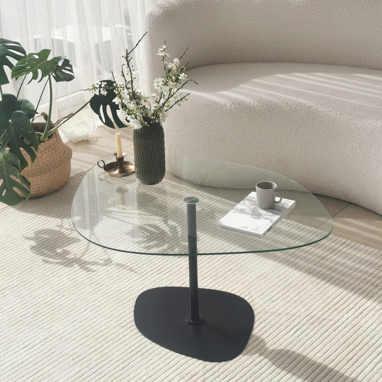 Măsuță de cafea Soho, Diverse culori, 85x67x40 cm - Transparent - Negru | SKU: 552NOS2381 | Măsuță de cafea Soho, 85x67x40 cm, varianta Transparent - Negru, produs pentru amenajarea locuinței, disponibil online în România la CasaMob