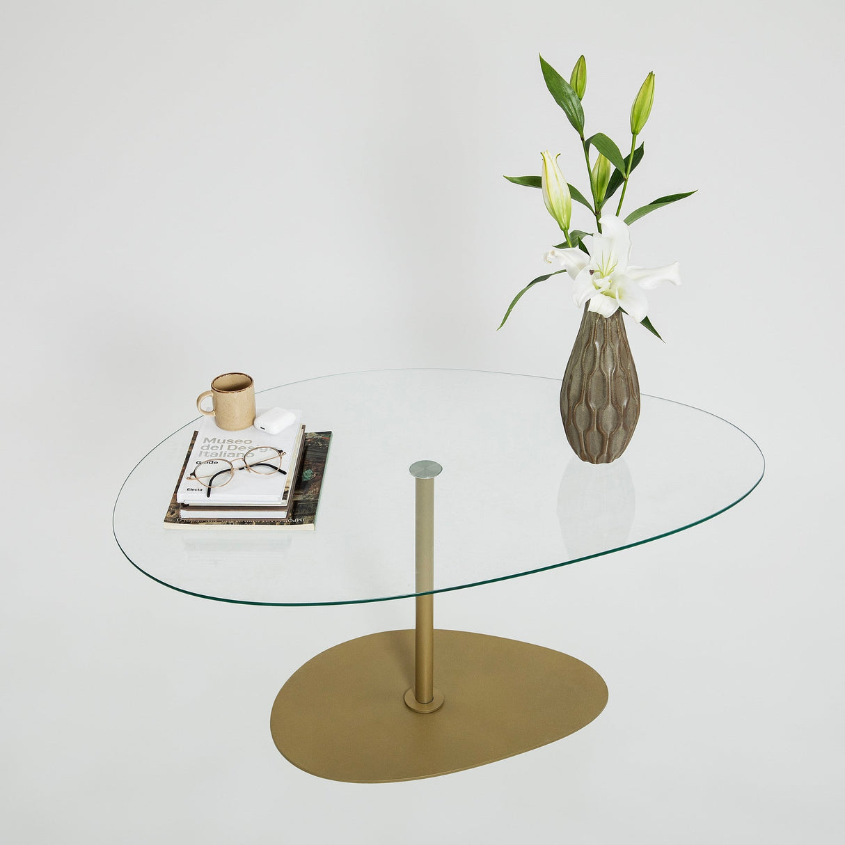 Măsuță de cafea Porto, Diverse culori, 90x60x40 cm - Transparent - Auriu | SKU: 552NOS2384 | Măsuță de cafea Porto, 90x60x40 cm, varianta Transparent - Auriu, produs pentru amenajarea locuinței, disponibil online în România la CasaMob