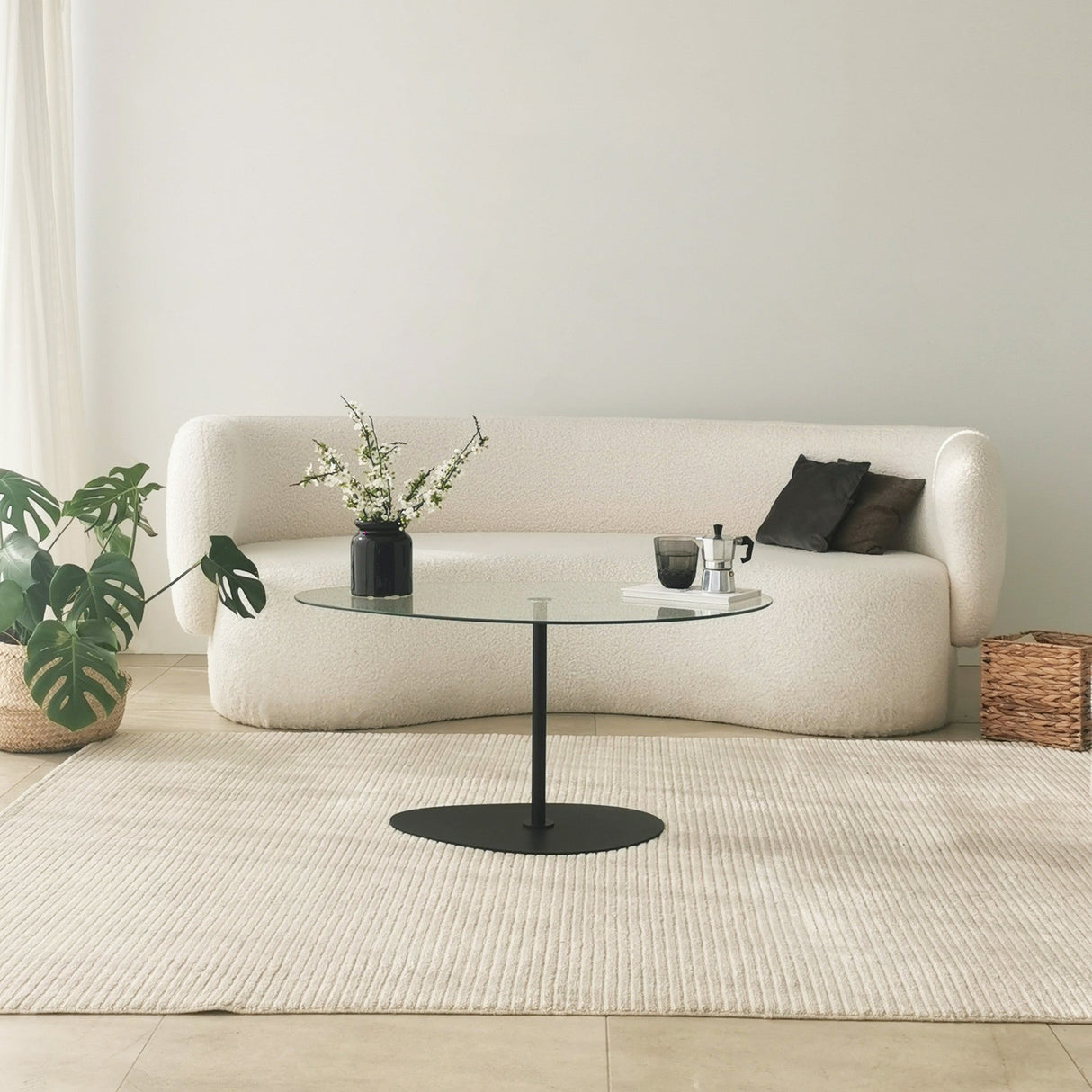 Măsuță de cafea Porto, Diverse culori, 90x60x40 cm - Transparent - Negru | SKU: 552NOS2385 | Măsuță de cafea Porto, 90x60x40 cm, varianta Transparent - Negru, produs pentru amenajarea locuinței, disponibil online în România la CasaMob