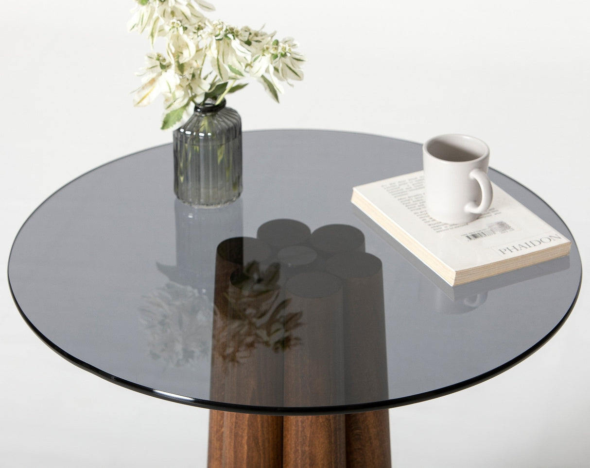 Măsuță de cafea Thales, Diverse culori, 50x50x50 cm - Nuc - Gri închis | SKU: 552NOS2394 | Măsuță de cafea Thales, 50x50x50 cm, varianta Nuc - Gri închis, produs pentru amenajarea locuinței, disponibil online în România la CasaMob