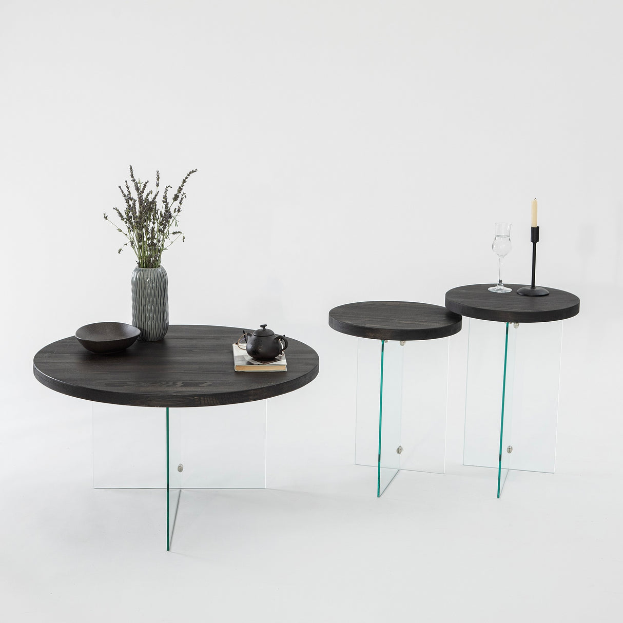 Măsuță de cafea Serenity 2, Diverse culori - Antracit - Transparent | SKU: 552NOS2404 | Măsuță de cafea Serenity 2, varianta Antracit - Transparent, produs pentru amenajarea locuinței, disponibil online în România la CasaMob