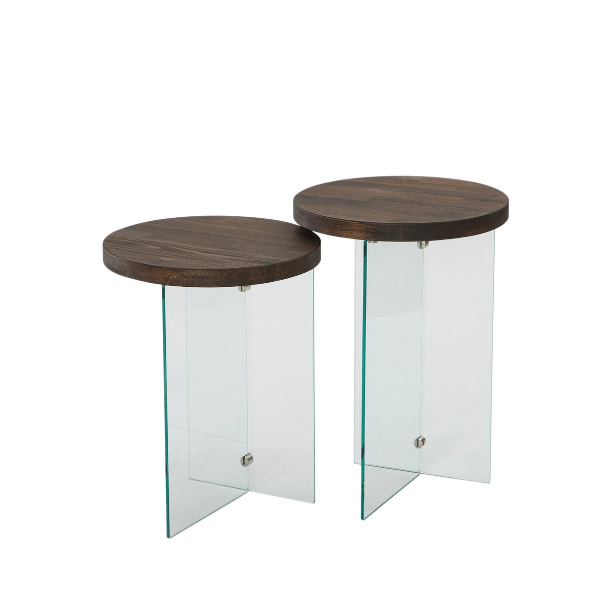 Măsuță de cafea Serenity 2, Diverse culori - Transparent - Nuc | SKU: 552NOS2408 | Măsuță de cafea Serenity 2, varianta Transparent - Nuc, produs pentru amenajarea locuinței, disponibil online în România la CasaMob