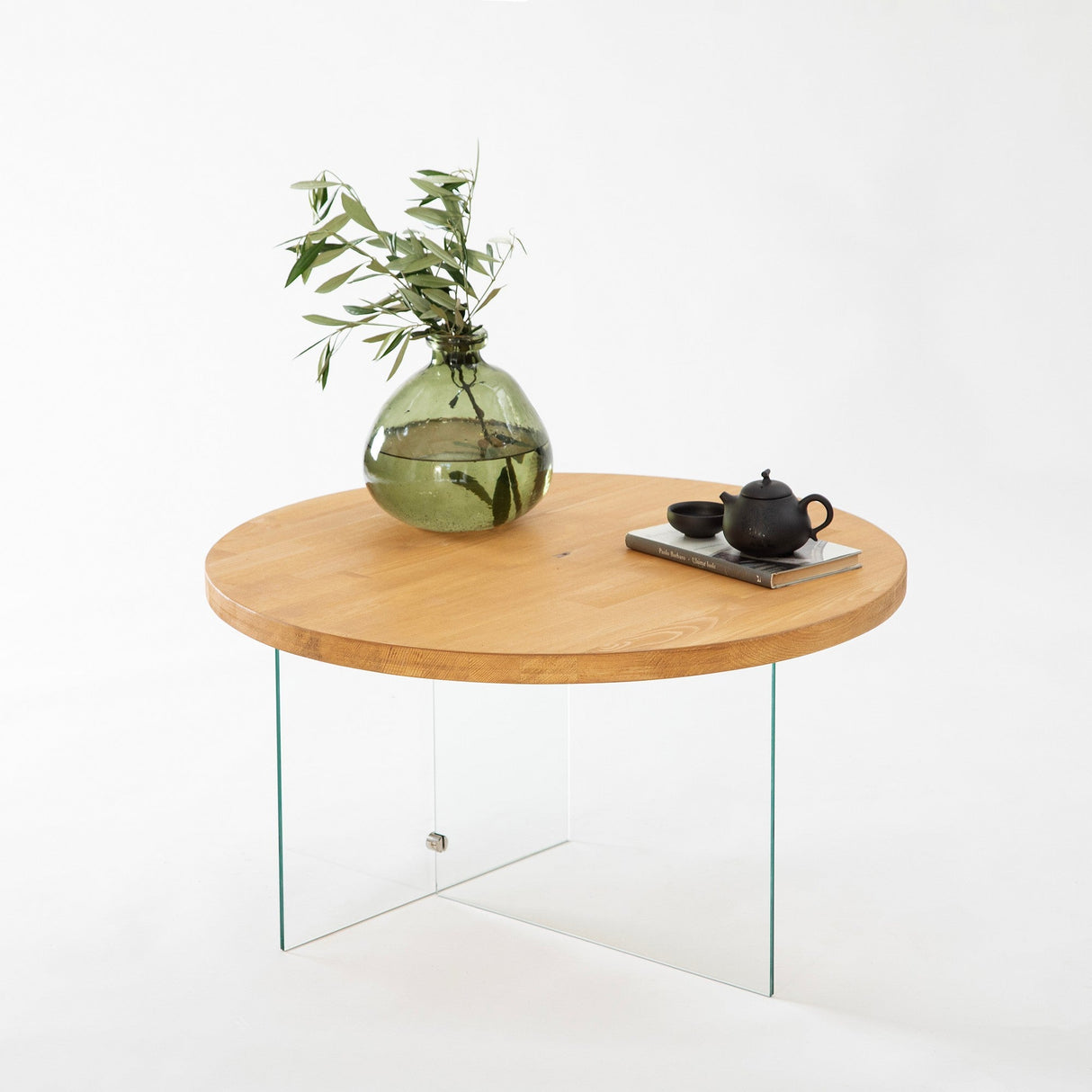 Măsuță de cafea Serenity, Diverse culori - Transparent - Stejar | SKU: 552NOS2411 | Măsuță de cafea Serenity, varianta Transparent - Stejar, produs pentru amenajarea locuinței, disponibil online în România la CasaMob