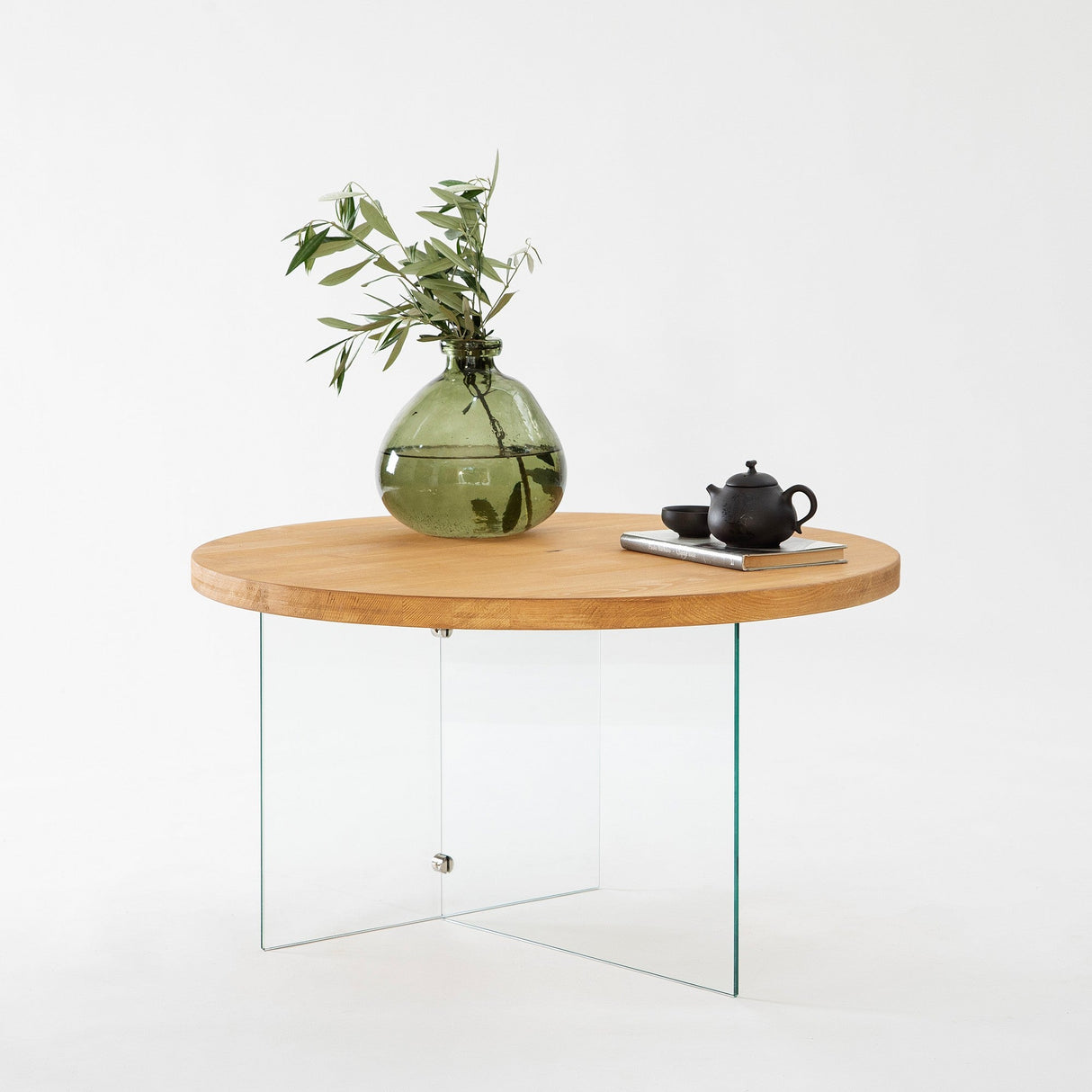 Măsuță de cafea Serenity, Diverse culori - Transparent - Stejar | SKU: 552NOS2411 | Măsuță de cafea Serenity, varianta Transparent - Stejar, produs pentru amenajarea locuinței, disponibil online în România la CasaMob