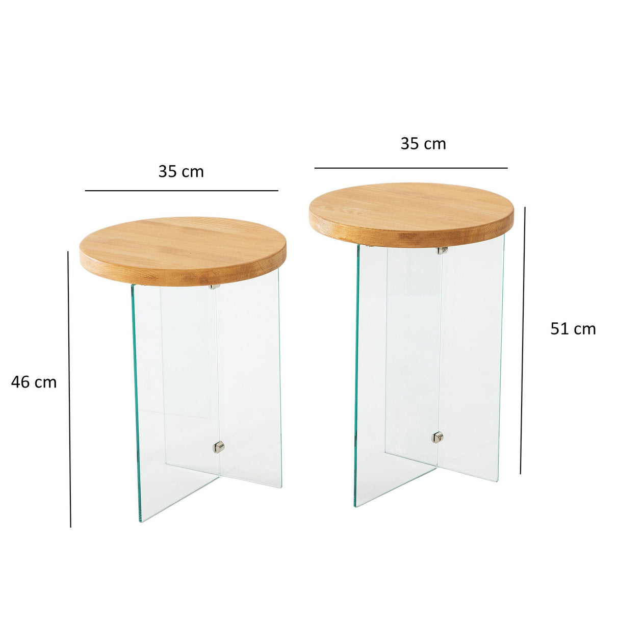 Măsuță de cafea Serenity 2, Diverse culori - Stejar - Transparent | SKU: 552NOS2412 | Măsuță de cafea Serenity 2, varianta Stejar - Transparent, produs pentru amenajarea locuinței, disponibil online în România la CasaMob