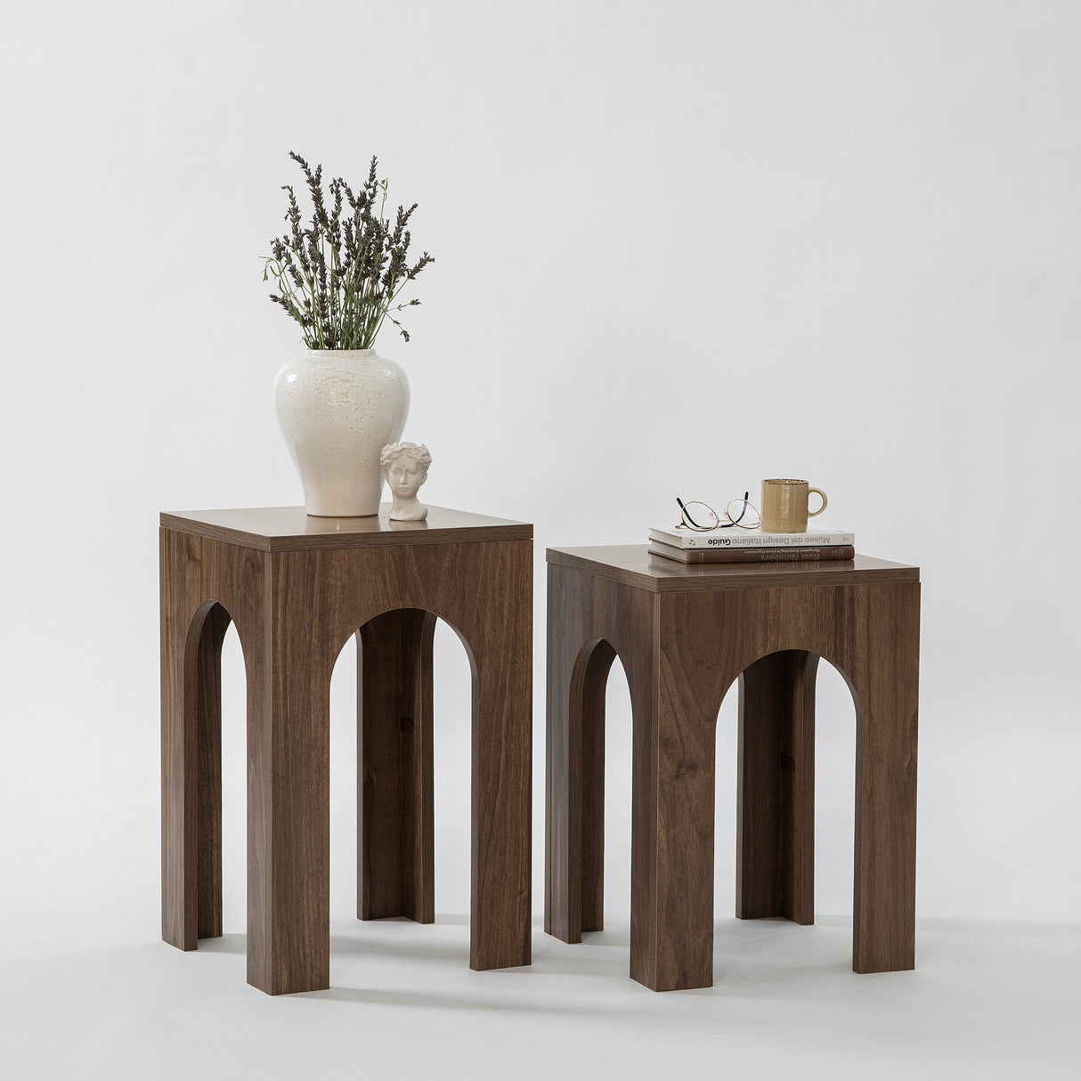 Măsuță de cafea Collesium Set, Nuc