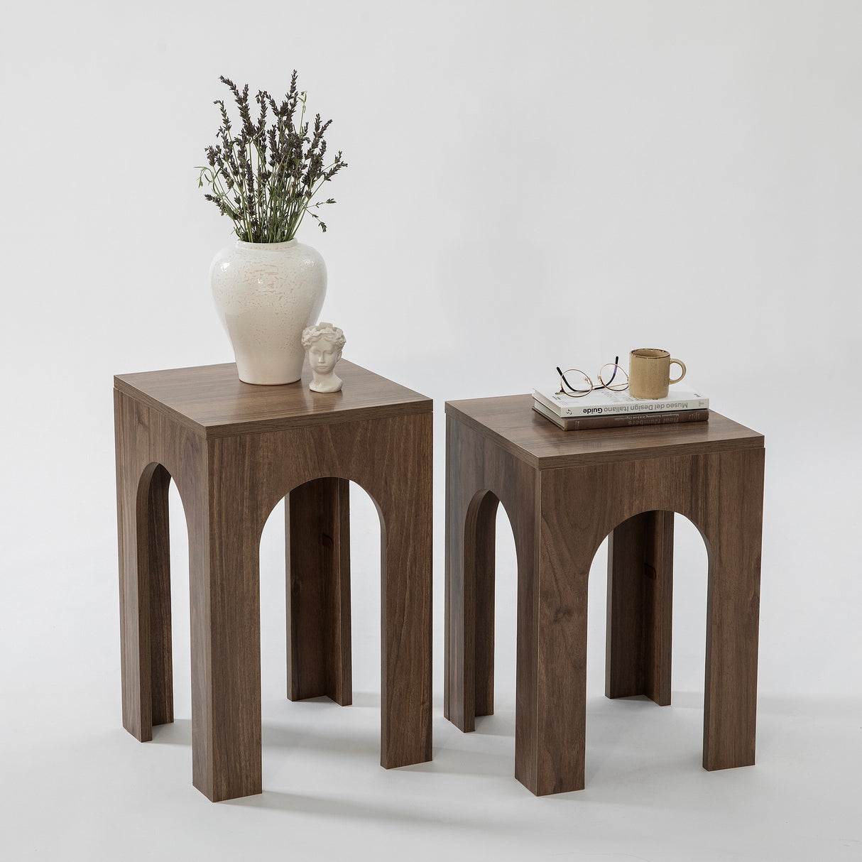 Măsuță de cafea Collesium Set, Nuc