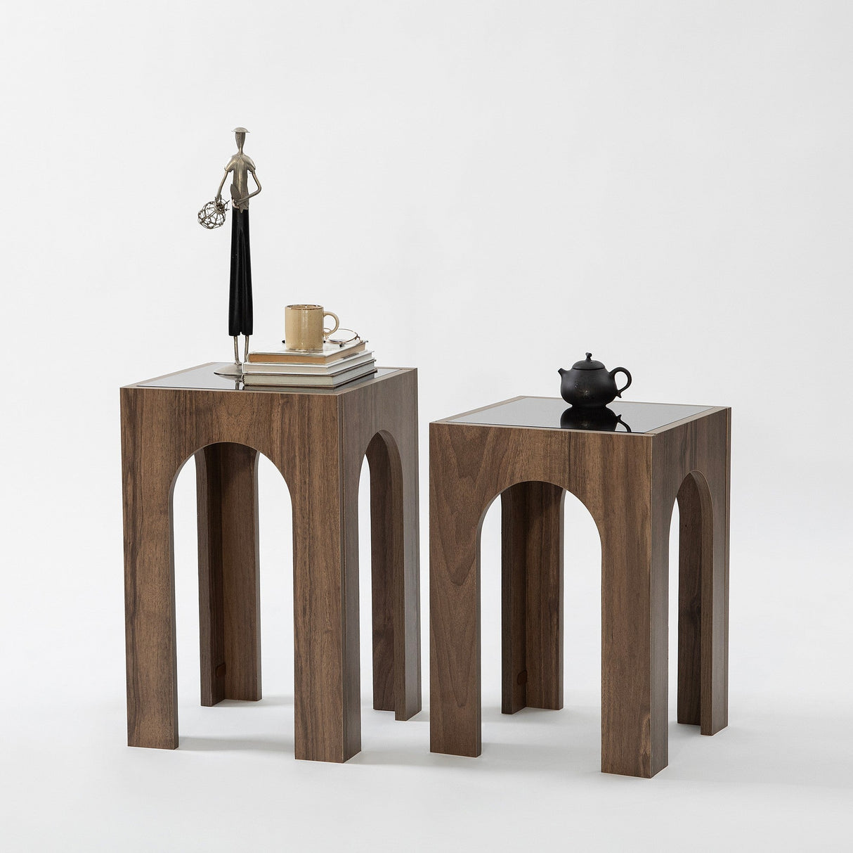 Măsuță de cafea Seine Set, Diverse culori - Nuc - Gri închis | SKU: 552NOS2424 | Măsuță de cafea Seine Set, varianta Nuc - Gri închis, produs pentru amenajarea locuinței, disponibil online în România la CasaMob