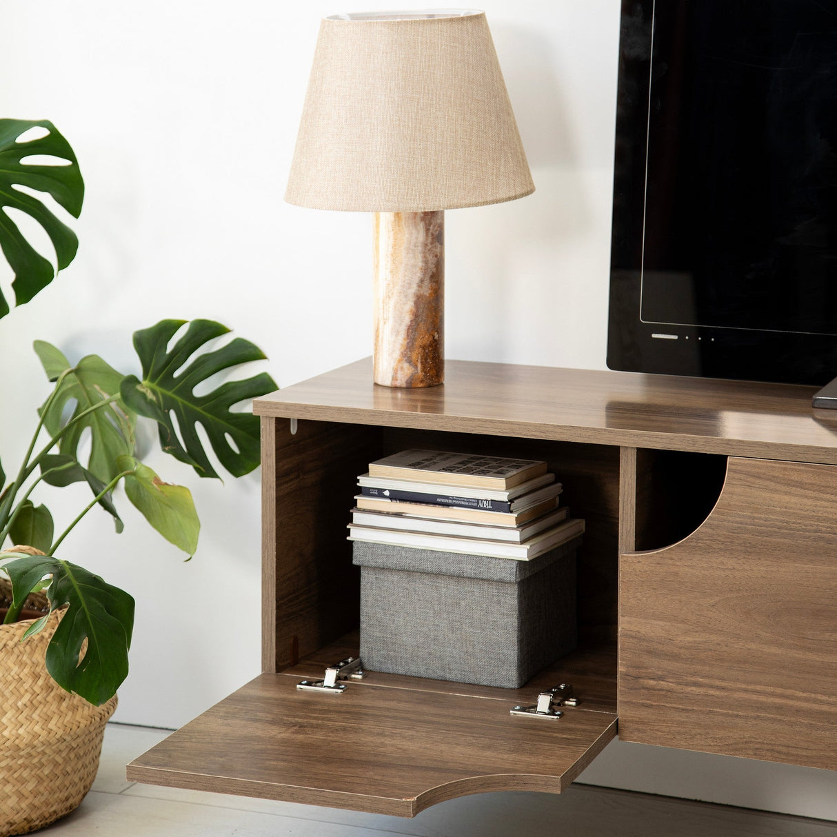 Mobilier Grotte 180x35 - Walnut, SKU 552NOS2437