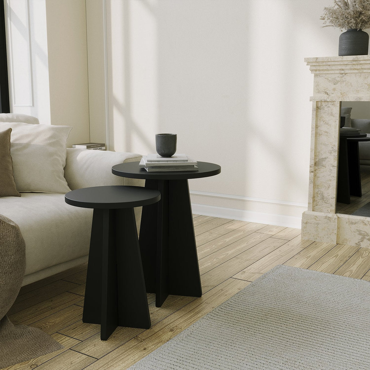 Măsuță de cafea Mushroom 2, Diverse culori, 40x40x50 cm - Negru | SKU: 552NOS2473 | Măsuță de cafea Mushroom 2, 40x40x50 cm, varianta Negru, produs pentru amenajarea locuinței, disponibil online în România la CasaMob