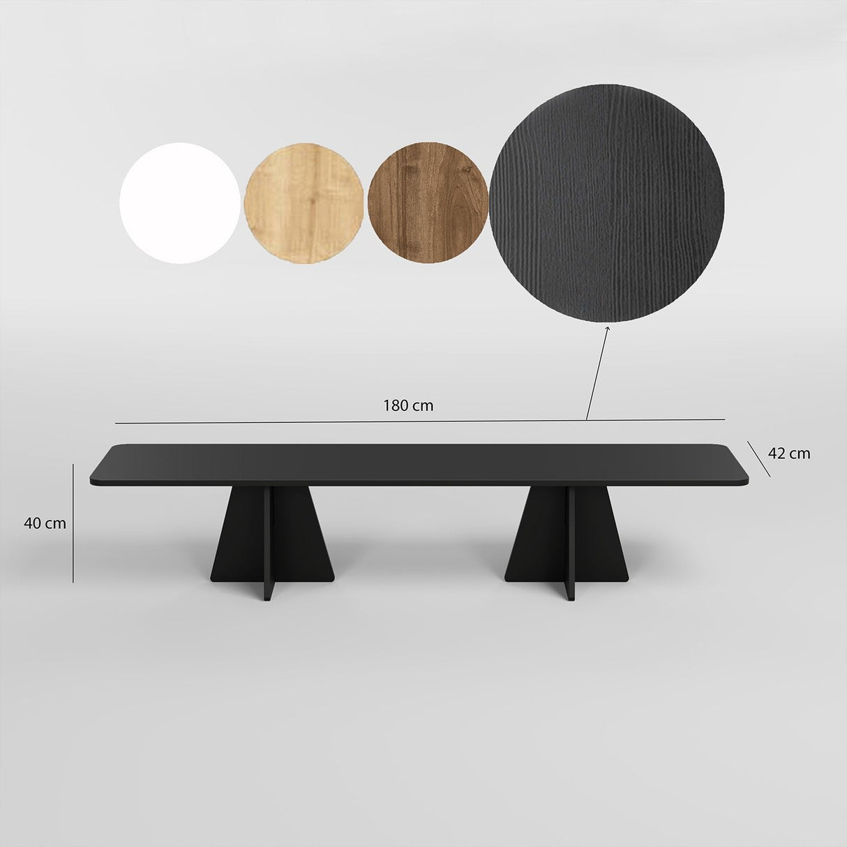 Comodă TV Mushroom, Diverse culori, 180x42x40 cm - Negru | SKU: 552NOS2478 | Comodă TV Mushroom, 180x42x40 cm, varianta Negru, produs pentru amenajarea locuinței, disponibil online în România la CasaMob