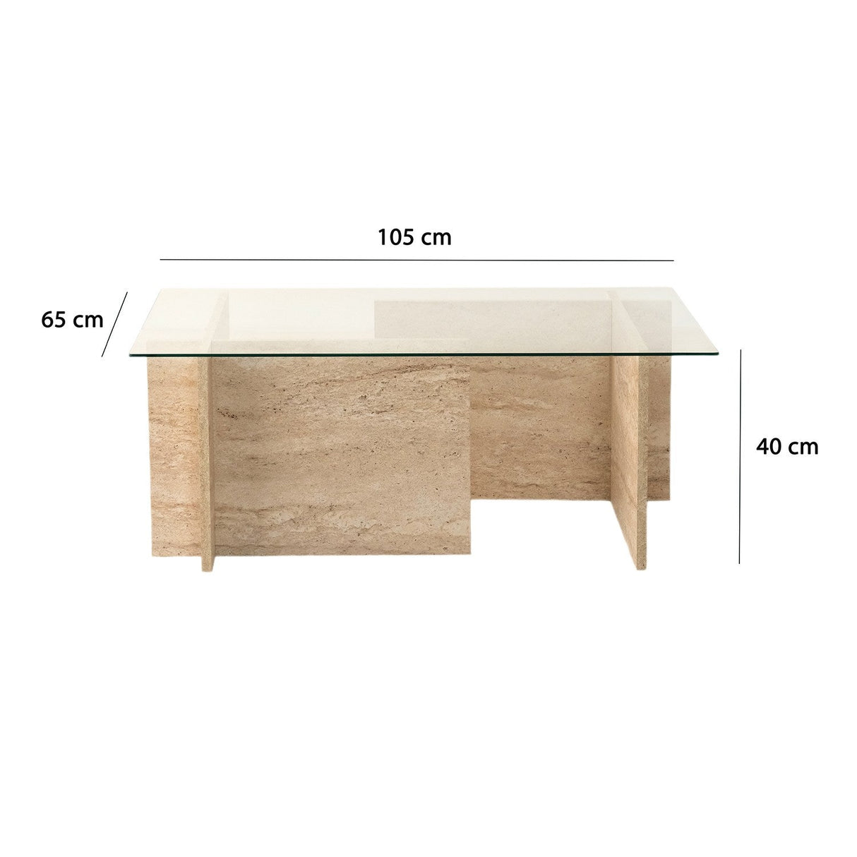 Măsuță de cafea New Escape, Diverse culori, 105x65x40 cm - Travertin | SKU: 552NOS2504 | Măsuță de cafea New Escape, 105x65x40 cm, varianta Travertin, produs pentru amenajarea locuinței, disponibil online în România la CasaMob
