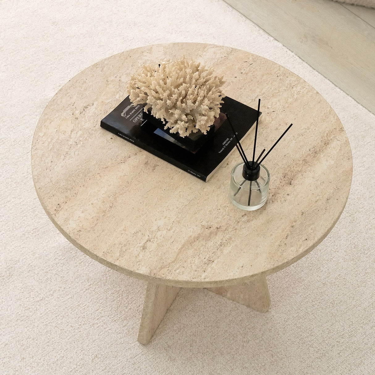 Set de măsuțe de cafea Mushroom, Diverse culori, Diverse configurații, Diverse dimensiuni - Travertin - Ø60x40 cm - Standard | SKU: 552NOS2506 | Set de măsuțe de cafea Mushroom, varianta Travertin - Ø60x40 cm - Standard, produs pentru amenajarea locuinței, disponibil online în România la CasaMob