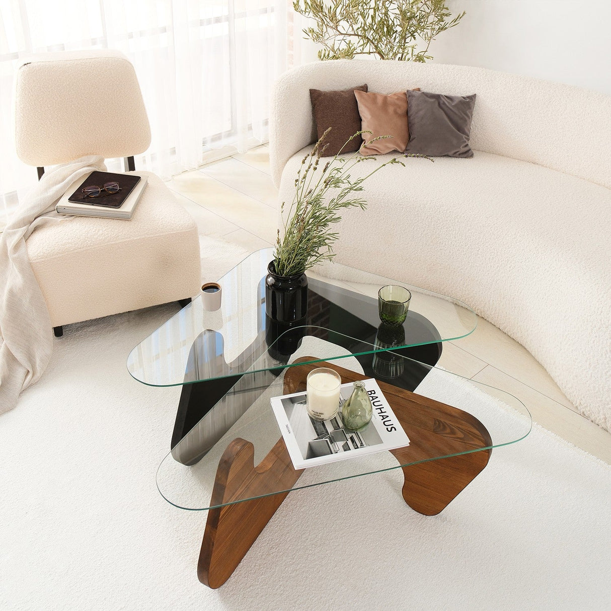 Măsuță de cafea Freya, Diverse culori, Diverse configurații, Diverse dimensiuni - Negru - Castaniu - 94x72x39 cm - 2 bucăți | SKU: 552NOS2542 | Măsuță de cafea Freya, varianta Negru - Castaniu - 94x72x39 cm - 2 bucăți, produs pentru amenajarea locuinței, disponibil online în România la CasaMob