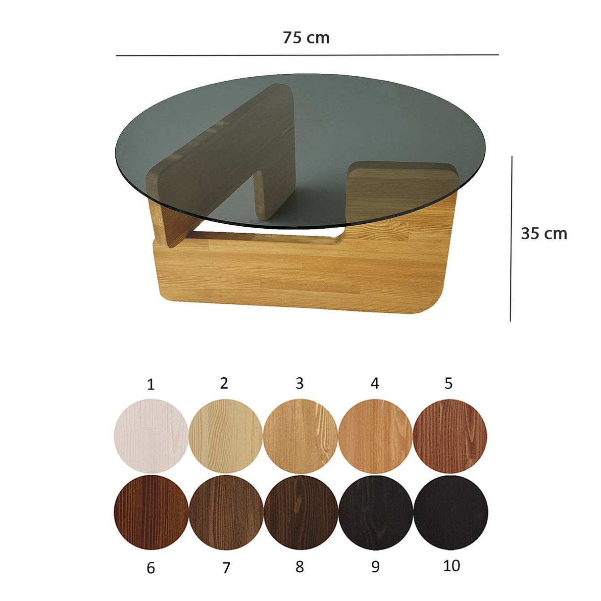 Măsuță de cafea Mia, Diverse culori, 75x75x35 cm - Stejar - Fumuriu | SKU: 552NOS2545 | Măsuță de cafea Mia, 75x75x35 cm, varianta Stejar - Fumuriu, produs pentru amenajarea locuinței, disponibil online în România la CasaMob
