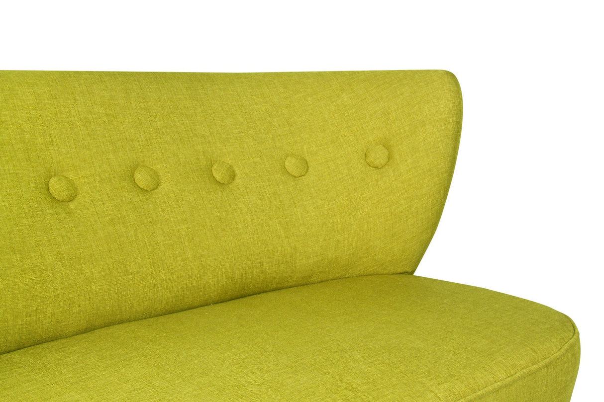 Canapea fixă 2 locuri Bienville, Diverse culori, 141x73x77 cm - Peanut green | SKU: 558ZEN1206 | Canapea fixă 2 locuri Bienville, 141x73x77 cm, varianta Peanut green, produs pentru amenajarea locuinței, disponibil online în România la CasaMob