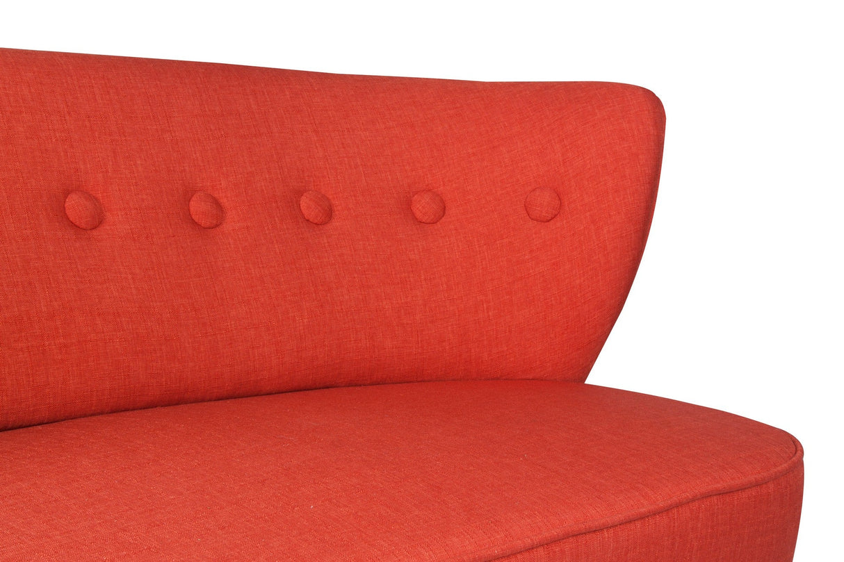 Canapea fixă 2 locuri Bienville, Diverse culori, 141x73x77 cm - Roșu cărămiziu | SKU: 558ZEN1209 | Canapea fixă 2 locuri Bienville, 141x73x77 cm, varianta Roșu cărămiziu, produs pentru amenajarea locuinței, disponibil online în România la CasaMob