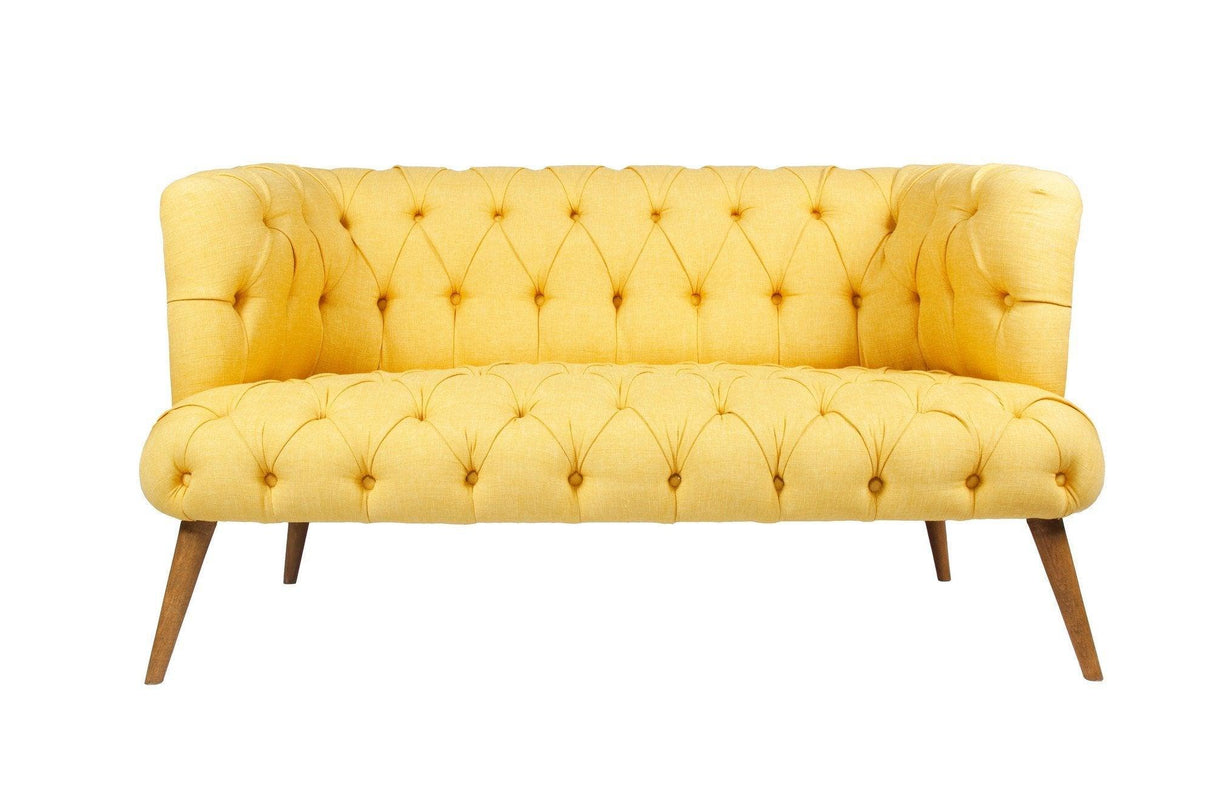 Canapea fixă 2 locuri West Monroe, Diverse culori, 140x75x76 cm - Galben | SKU: 558ZEN1227 | Canapea fixă 2 locuri West Monroe, 140x75x76 cm, varianta Galben, produs pentru amenajarea locuinței, disponibil online în România la CasaMob