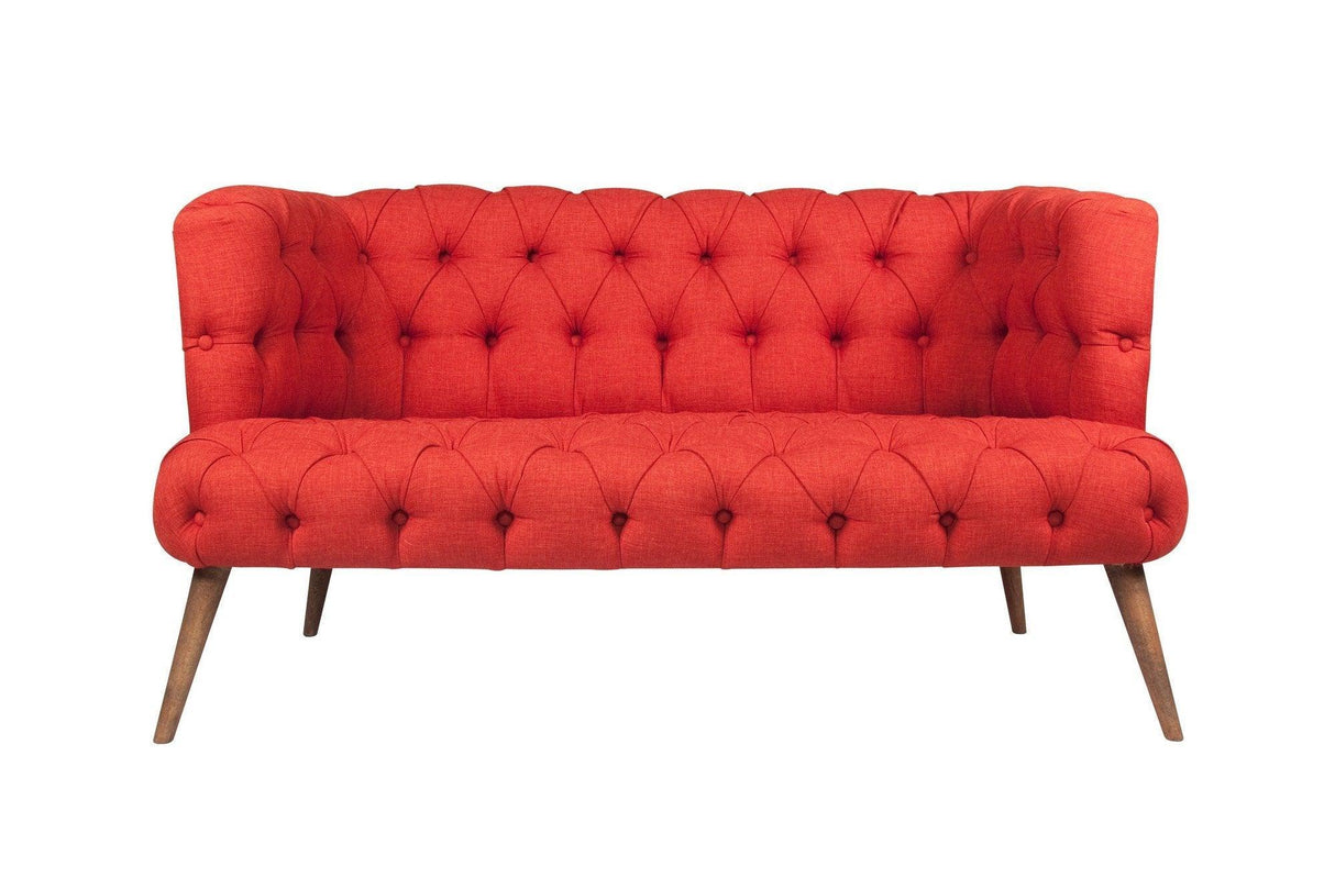 Canapea fixă 2 locuri West Monroe, Diverse culori, 140x75x76 cm - Roșu cărămiziu | SKU: 558ZEN1229 | Canapea fixă 2 locuri West Monroe, 140x75x76 cm, varianta Roșu cărămiziu, produs pentru amenajarea locuinței, disponibil online în România la CasaMob