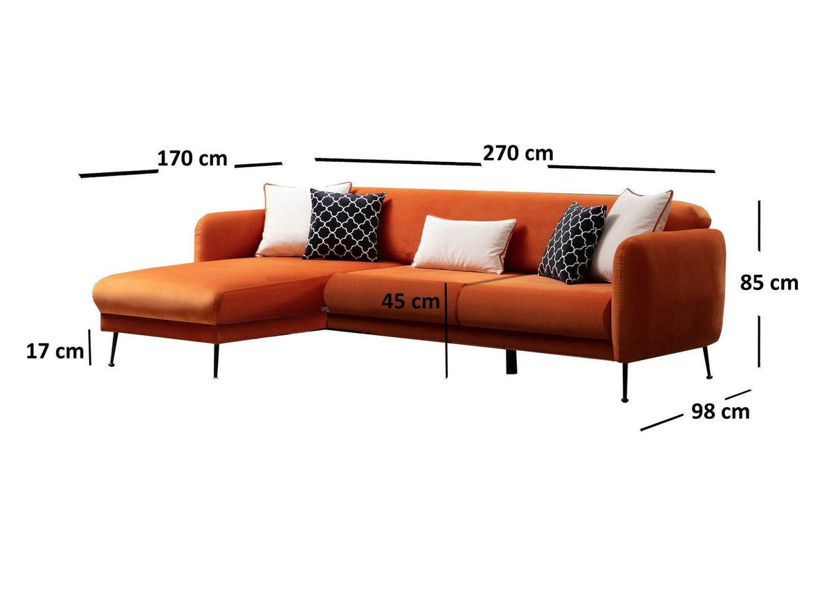 Canapea extensibilă Sevilla, Colț, Stânga, Multicolor, 270x170x85 cm
