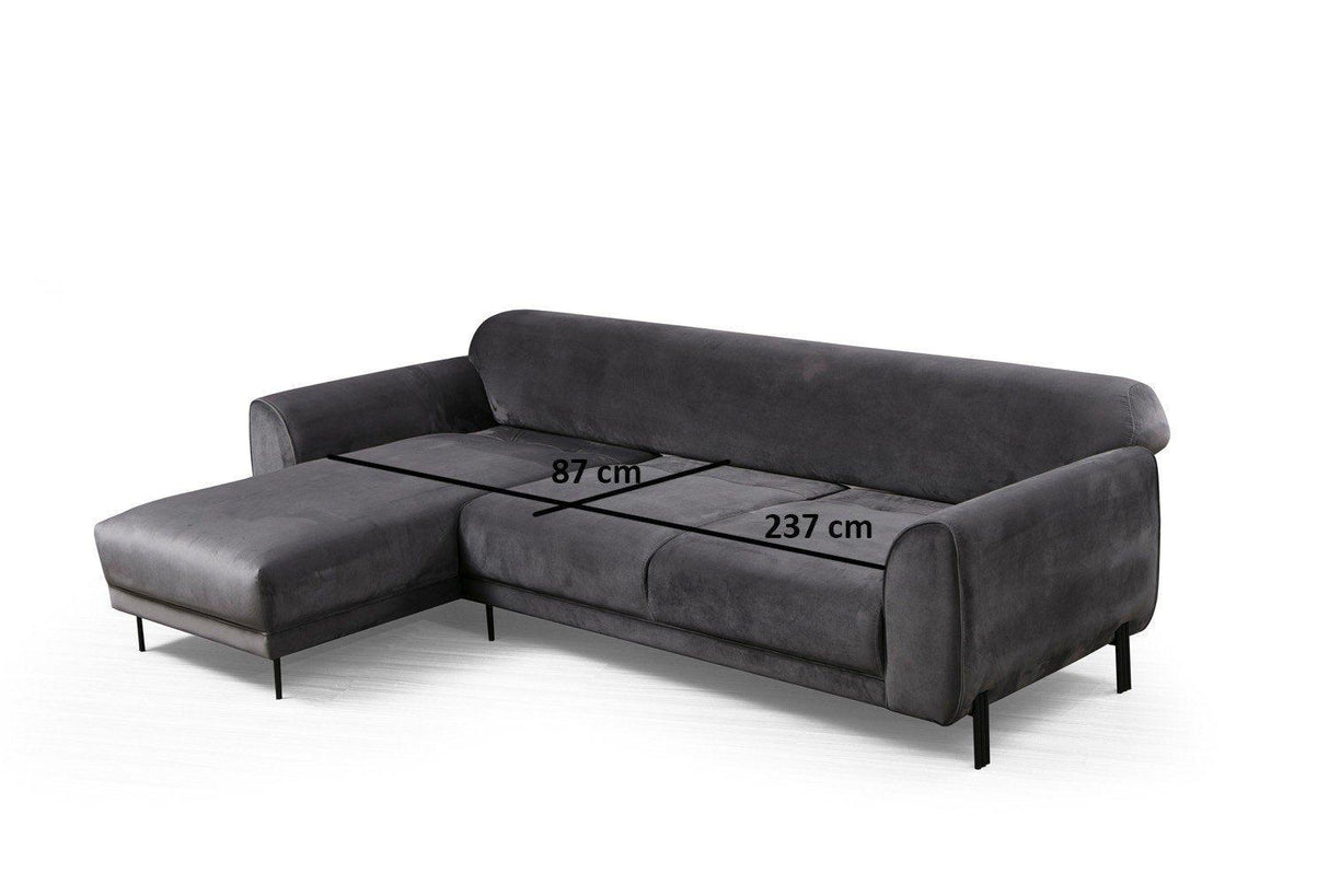 Canapea extensibilă de colț Image, Stânga, Diverse culori, 287x169x85 cm - Gri închis | SKU: 560ARE1144 | Canapea extensibilă de colț Image, Stânga, 287x169x85 cm, varianta Gri închis, produs pentru amenajarea locuinței, disponibil online în România la CasaMob
