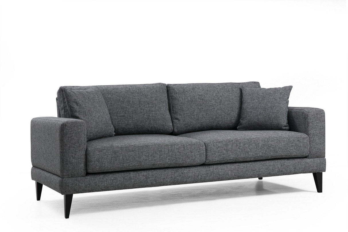 Canapea Fixa cu 3 Locuri Biutiful, 210 x 85 x 90 cm - Gri, SKU 560ARE1307