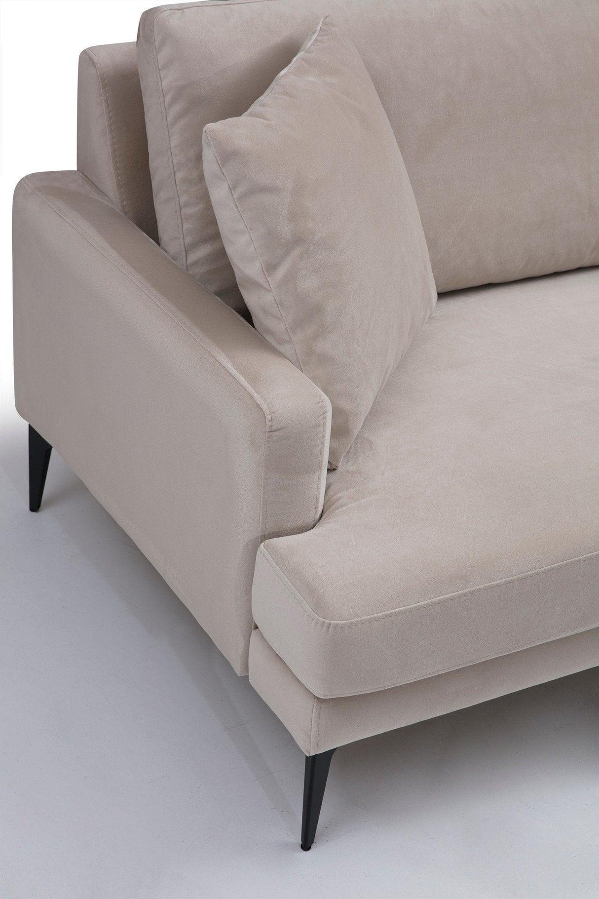 Canapea Fixa cu 3 Locuri Yase, 205 x 88 x 90 cm - Bej, SKU 560ARE1308