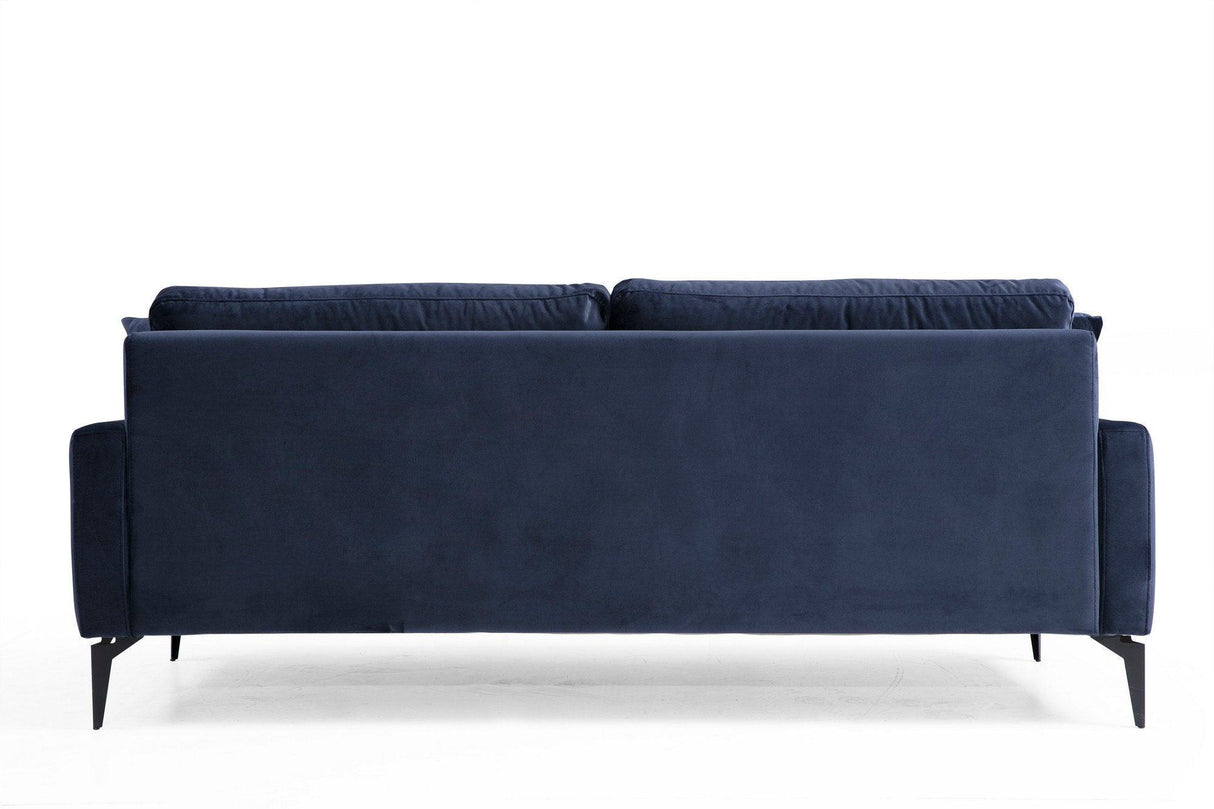 Canapea Fixa cu 3 Locuri Yase, 205 x 88 x 90 cm - Albastru, SKU 560ARE1308