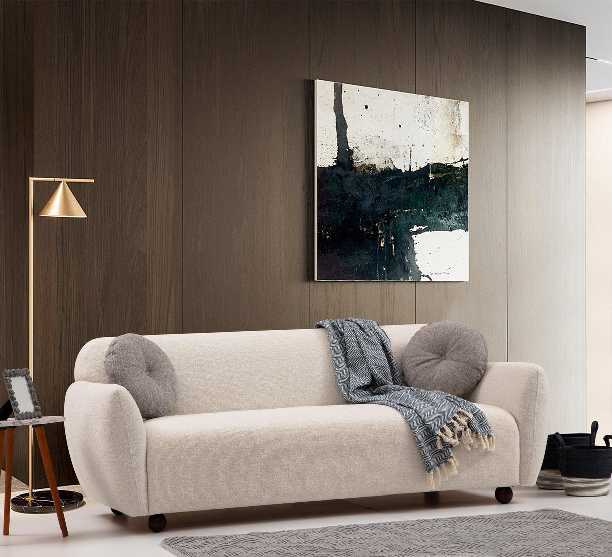 Canapea fixă 3 locuri Eddy, Diverse culori, Diverse dimensiuni - Crem - 83x62x86 cm | SKU: 560ARE1329 | Canapea fixă 3 locuri Eddy, varianta Crem - 83x62x86 cm, produs pentru amenajarea locuinței, disponibil online în România la CasaMob