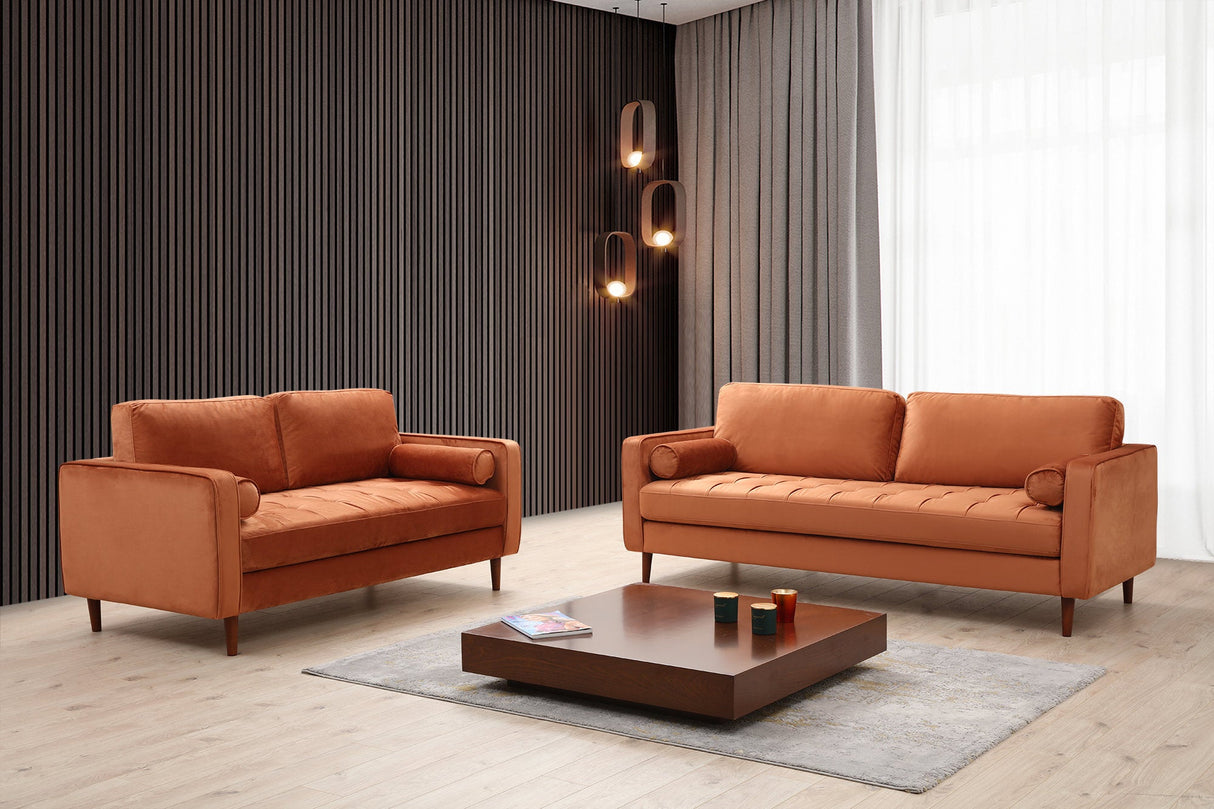 Canapea fixă Rome, Diverse culori, Diverse configurații, Ø10x70 cm - Portocaliu - 3 locuri | SKU: 560ARE1332 | Canapea fixă Rome, Ø10x70 cm, varianta Portocaliu - 3 locuri, produs pentru amenajarea locuinței, disponibil online în România la CasaMob