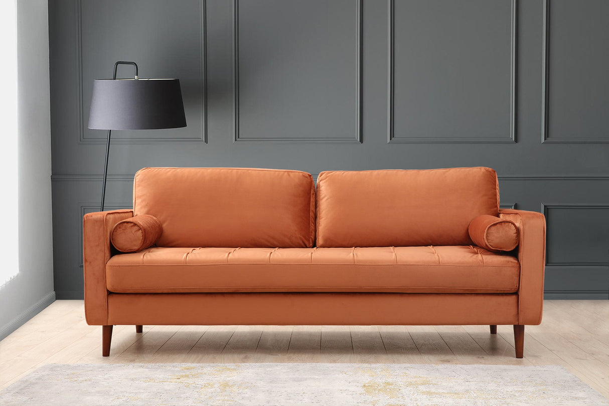 Canapea fixă Rome, Diverse culori, Diverse configurații, Ø10x70 cm - Portocaliu - 3 locuri | SKU: 560ARE1332 | Canapea fixă Rome, Ø10x70 cm, varianta Portocaliu - 3 locuri, produs pentru amenajarea locuinței, disponibil online în România la CasaMob