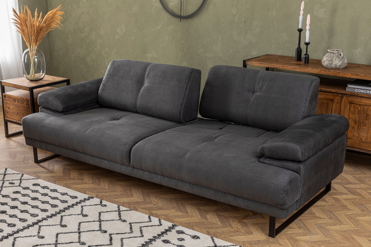 Canapea extensibilă Mustang, 3 locuri, Diverse culori - Antracit | SKU: 560ARE1355 | Canapea extensibilă Mustang, 3 locuri, varianta Antracit, produs pentru amenajarea locuinței, disponibil online în România la CasaMob