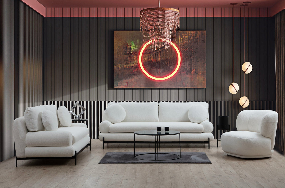 Canapea fixă Livorno, Alb, Diverse configurații, Diverse dimensiuni - 188x92x85 cm - 2 locuri | SKU: 560ARE1364 | Canapea fixă Livorno, Alb, varianta 188x92x85 cm - 2 locuri, produs pentru amenajarea locuinței, disponibil online în România la CasaMob