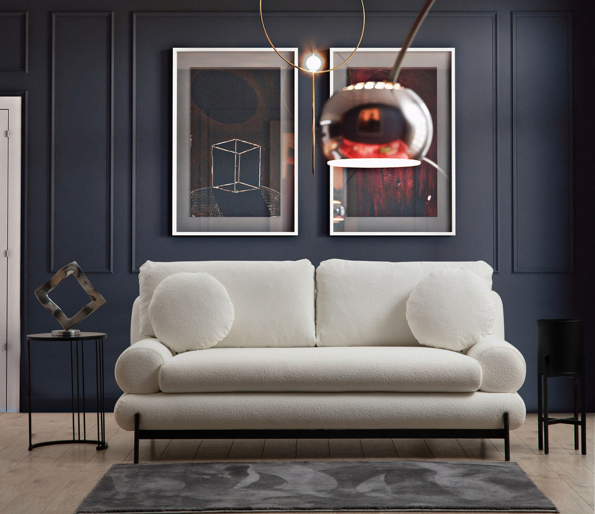Canapea fixă Livorno, Alb, Diverse configurații, Diverse dimensiuni - 188x92x85 cm - 2 locuri | SKU: 560ARE1364 | Canapea fixă Livorno, Alb, varianta 188x92x85 cm - 2 locuri, produs pentru amenajarea locuinței, disponibil online în România la CasaMob
