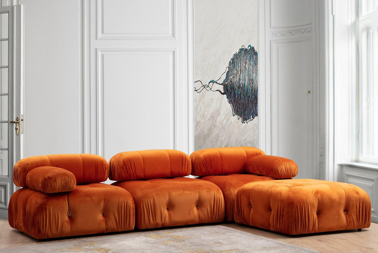 Fotoliu Lux Pufosii, 95x65x75 cm, Interschimbabil - portocale, SKU 560ARE1412