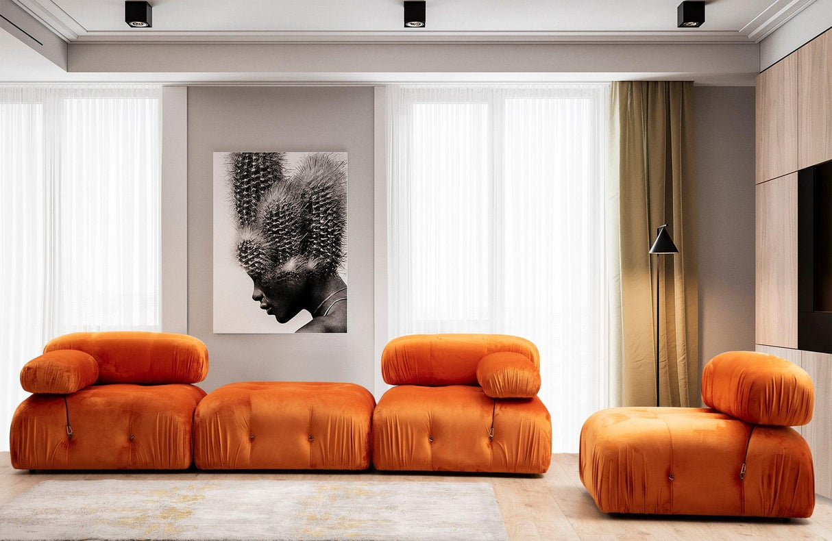 Fotoliu Lux Pufosii, 95x65x75 cm, Interschimbabil - portocale, SKU 560ARE1412