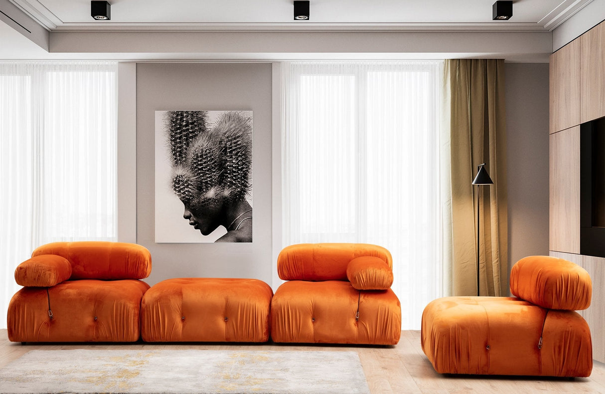 Taburet Bubble Pouffe, Diverse culori, 95x65x45 cm - Portocaliu | SKU: 560ARE1427 | Taburet Bubble Pouffe, 95x65x45 cm, varianta Portocaliu, produs pentru amenajarea locuinței, disponibil online în România la CasaMob