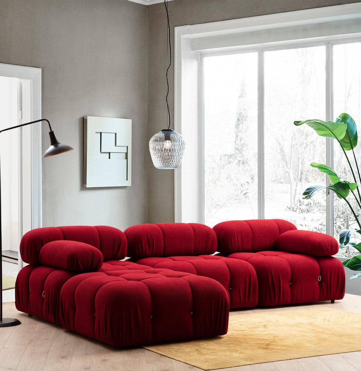 Taburet Bubble Pouffe, Diverse culori, 95x65x45 cm - Roșu | SKU: 560ARE1431 | Taburet Bubble Pouffe, 95x65x45 cm, varianta Roșu, produs pentru amenajarea locuinței, disponibil online în România la CasaMob